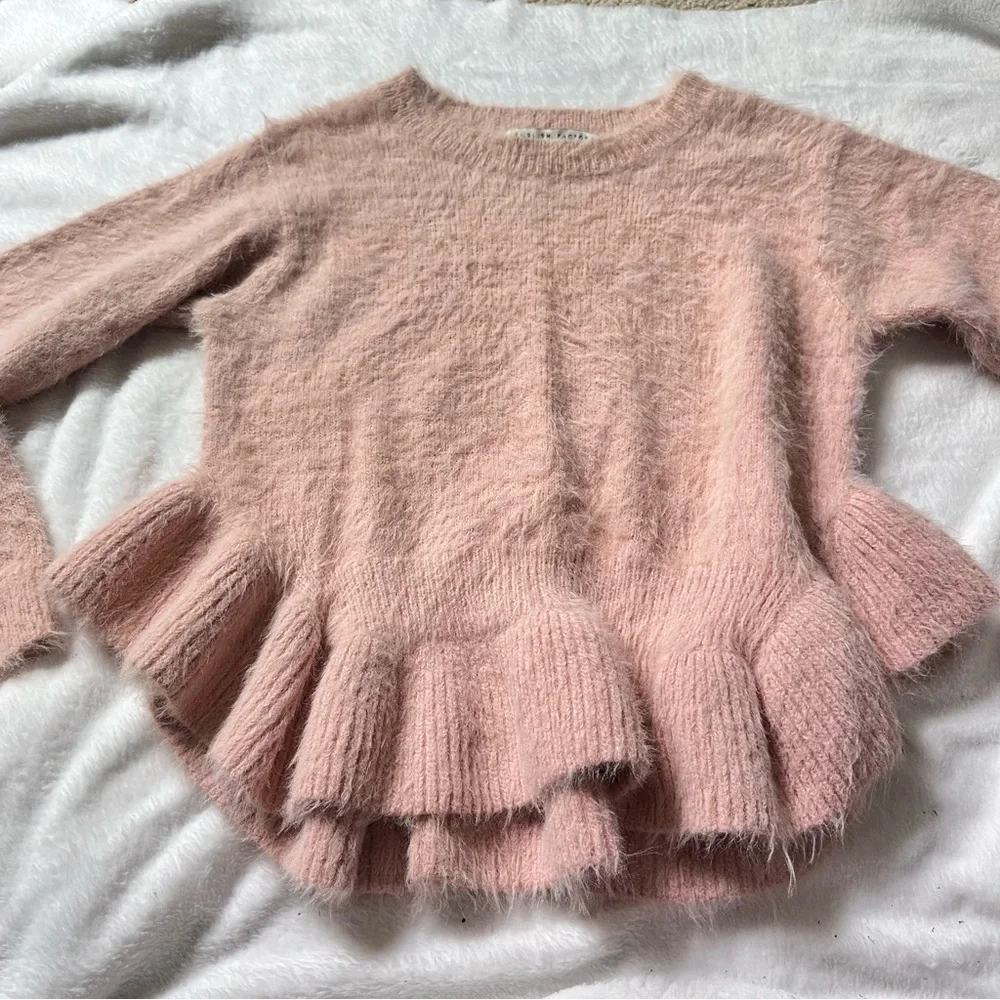 English Factory Fuzzy Ruffle Sweater - Picture 5 of 7